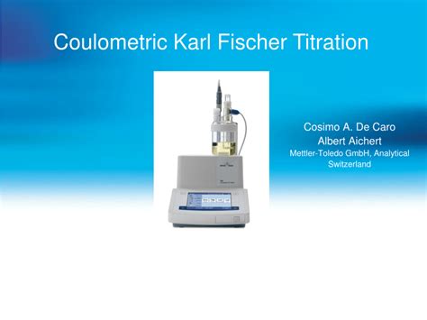 Columetrico Karl Fischer Titration purchaser|coulometric titration chart pdf.